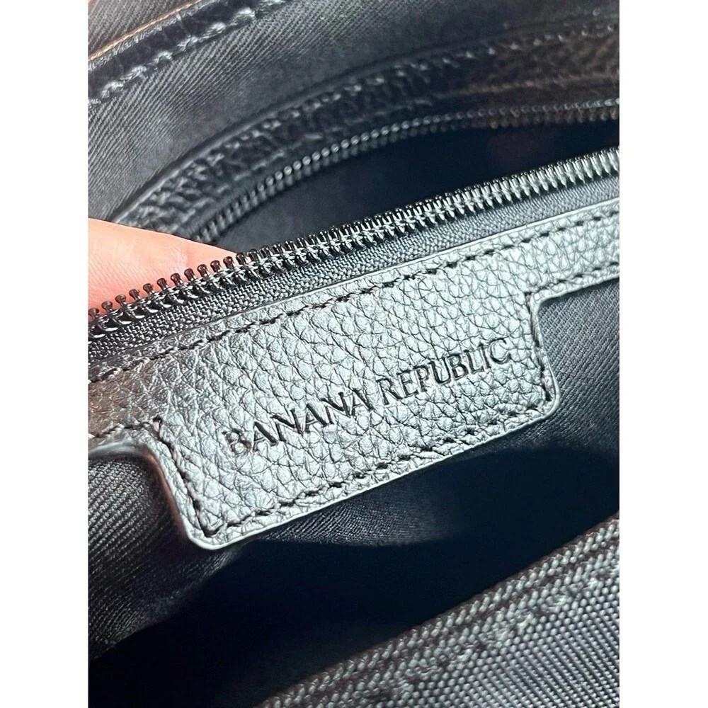 Banana Republic Nylon Leather Messenger Bag